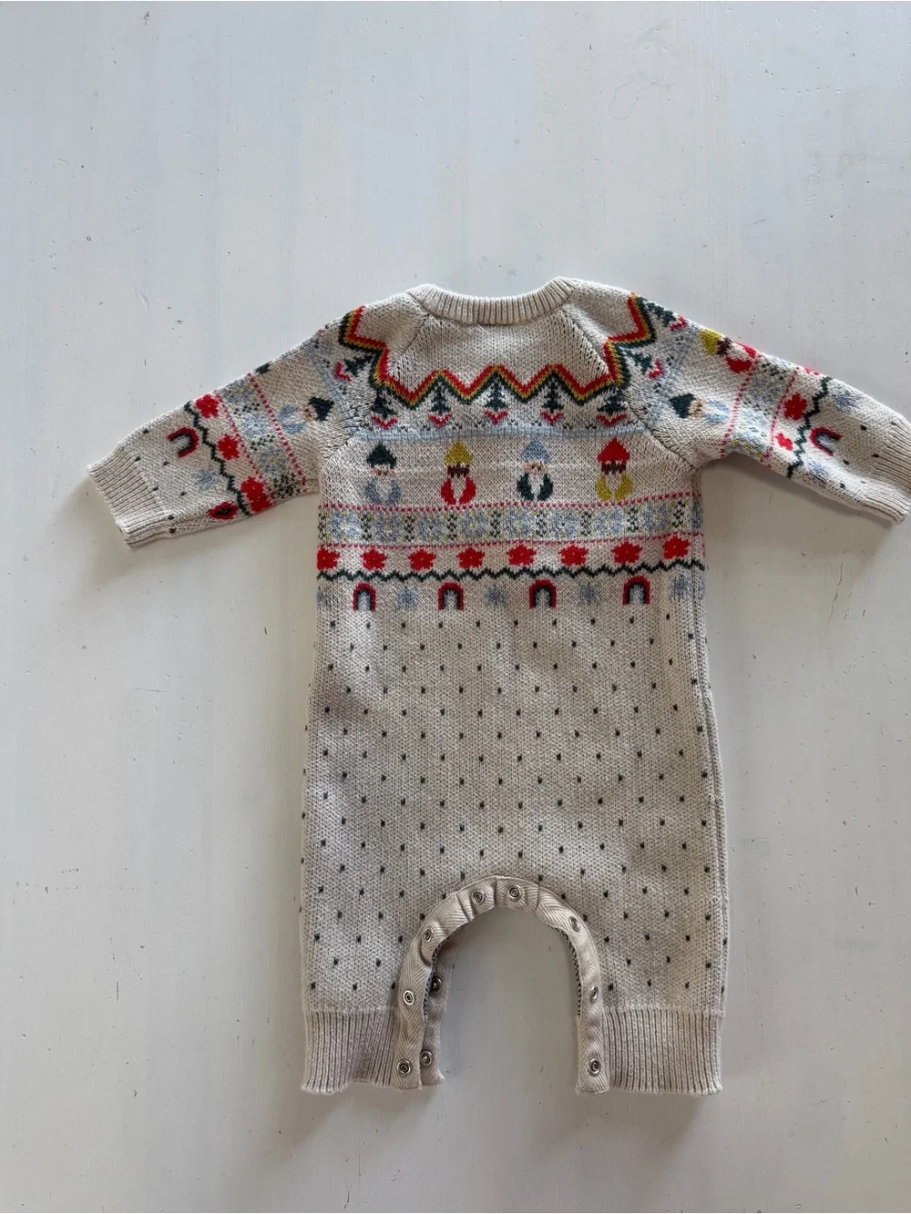 Hanna Andersson Holiday Romper 3-6 Months Combed Cotton